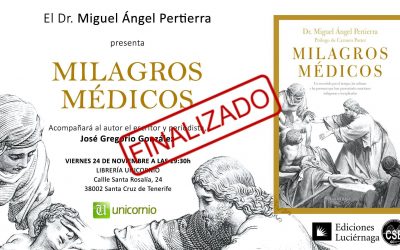 PERTIERRA HABLARÁ EN TENERIFE EL 24 DE NOVIEMBRE DE “MILAGROS MÉDICOS”